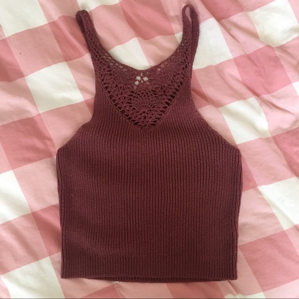 PacSun Cropped crochet top